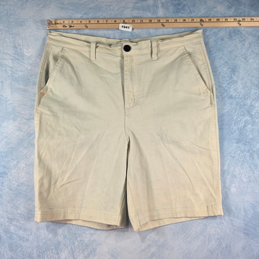 Caterpillar Mens Canvas Cargo Work Shorts Tan Khaki Size 34‎ Utility CAT Pocket